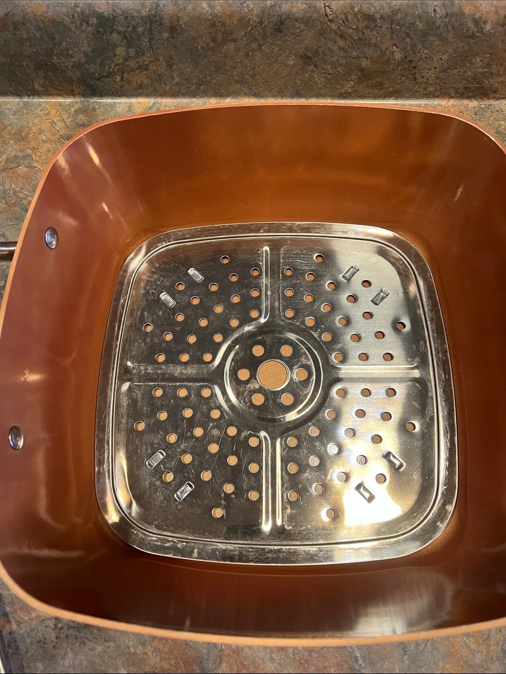 COPPER CHEHEF Brown Nonstick Covered Saucepan